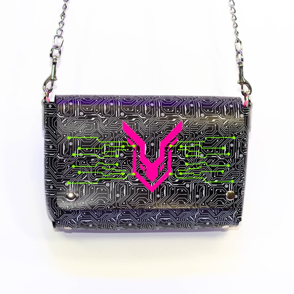 Cyber Leather Crossbody Bag