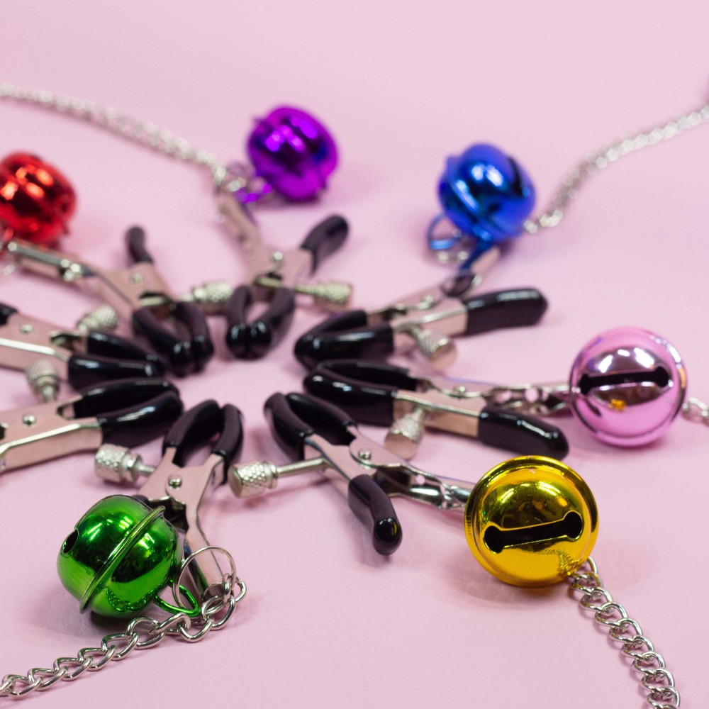 Nipple Clamps with Jingle Bells - Choose Colour!