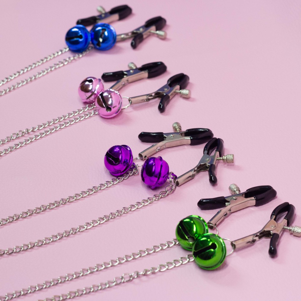 Nipple Clamps with Jingle Bells - Choose Colour!